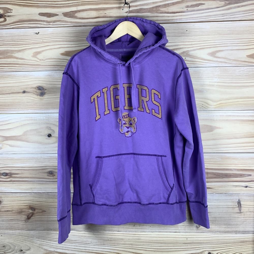 LSU Tigers Hoodie Tailgate Mens Large Purple Collegiate Sweatshirt NCAA